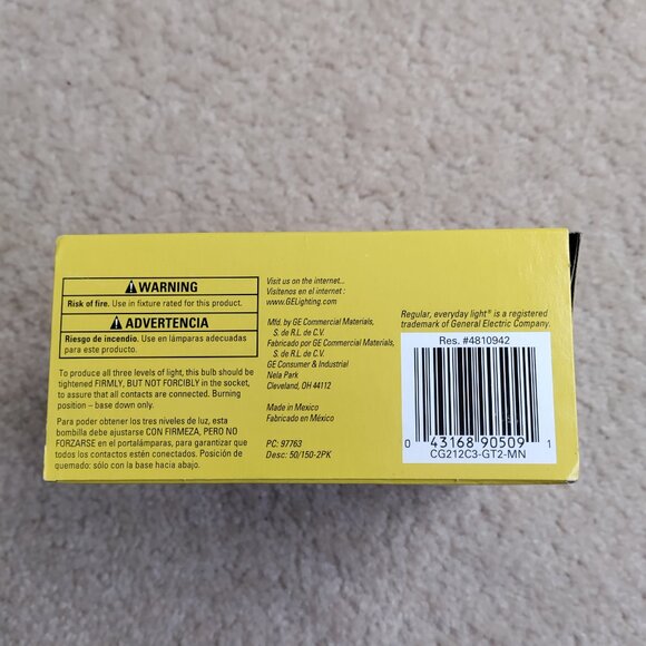 New GE 3-way Soft White 50-100-150 Watt 120v A21 Light Bulb 2 Pack - Picture 4 of 7